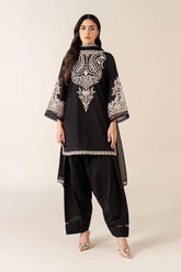 MARIA B-2PC DHANAK EMBROIDERED SHIRT & EMBROIDERED TROUSER